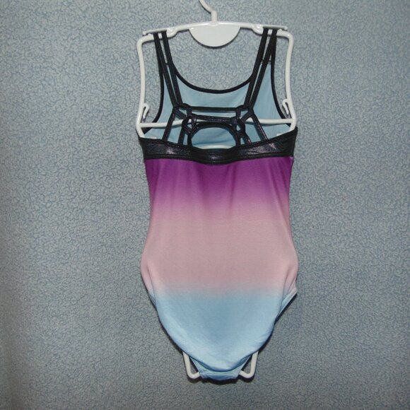 Justice Purple Pink Blue Ombre Leotard L(12-14) - Picture 4 of 8